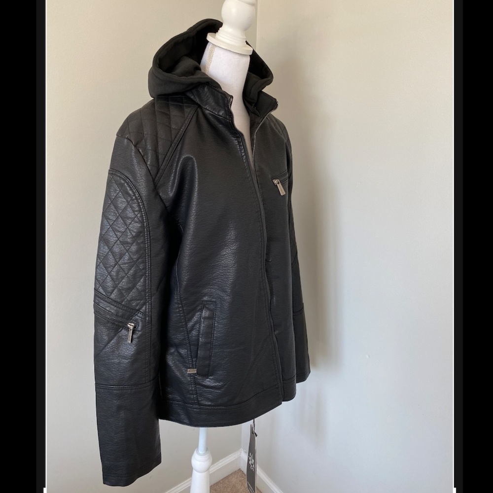 AMERICAN BREED Black Leather Jacket